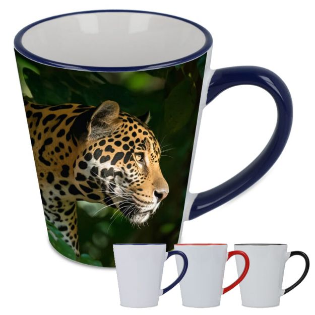 mok melbourne gekleurde rand en handvat 300 ml