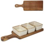 insideout houten serveerplank met 3 schaaltjes