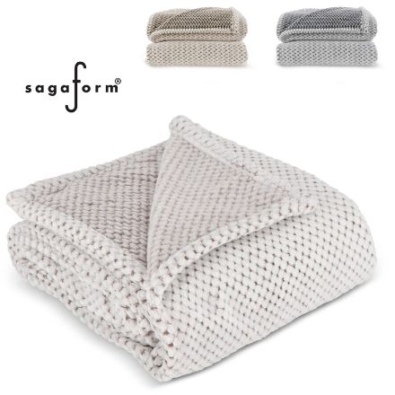 sagaform anni r-pet fleece deken