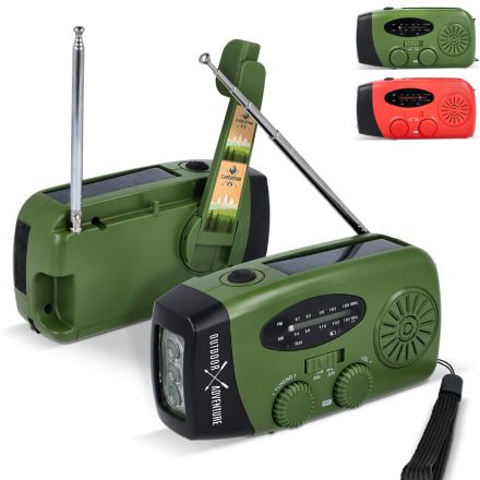 safesound noodradio met zonne-energie opwindbaar