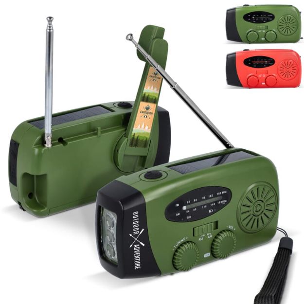 safesound noodradio met zonne-energie opwindbaar