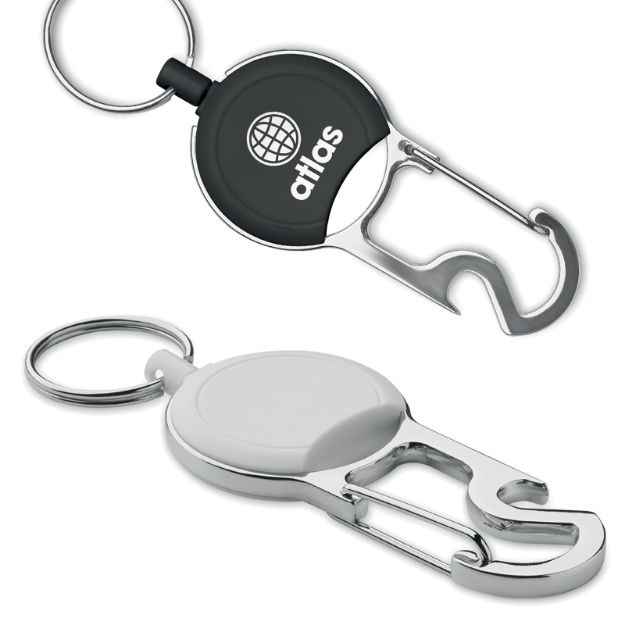 intrekbare badgehouder en flesopener