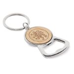 sleutelhanger met flesopener hout