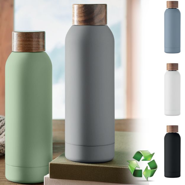 enkelwandige fles van recycled rvs 700 ml