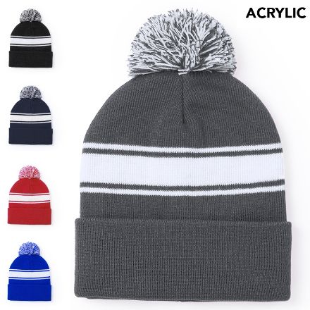 muts acryl met pom pom