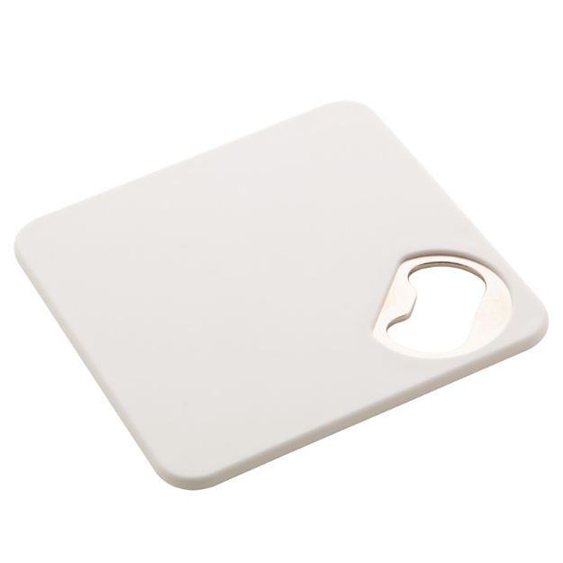 onderzetter met metalen flessenopener. custom