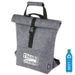 felta fietstas van gerecycled vilt