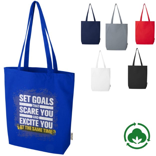 florida recycled katoenen 270 g/m2 draagtas 10 l