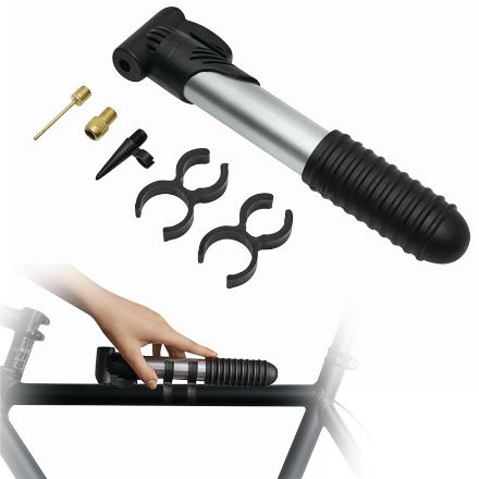 mini fietspomp airflow met stangklemmen.