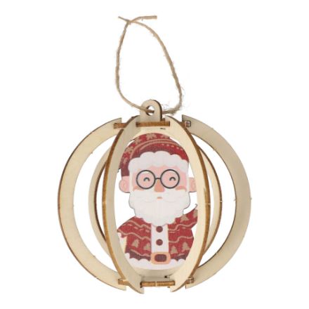 insideout houten kerstornament set van 3