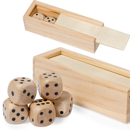 houten dobbelstenen atanin 5 stuks