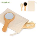 bamboe borstel en spiegel set