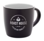 zwarte keramische mok sculptus