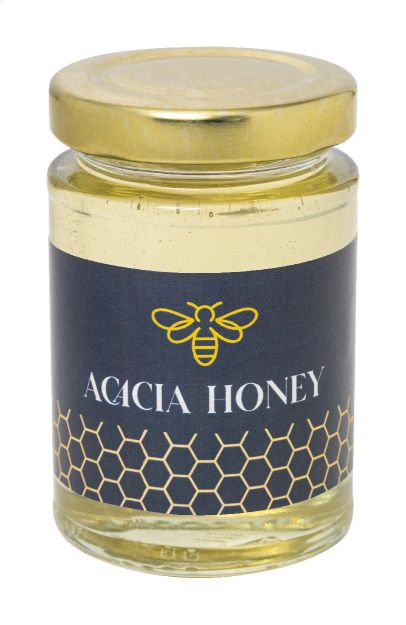acaciahoning 135 gram in glazen pot met deksel