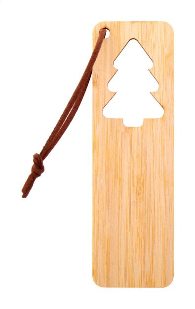 kerst bladwijzer van bamboe multiplex met koord