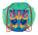 custom made rpet bolvormige tas met trekkoord - rood