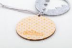 custom made rpet kerstboomornament met lint