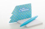 custom made sticky notitieblok 50 vel recycled