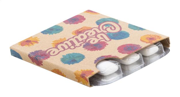 custom made 6 kauwgom eco kraftpapieren blister