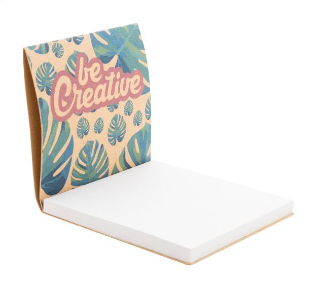 custom made sticky notitieblok eco verticale tekst