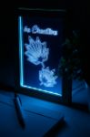custome made led-licht trofee in houten frame usb