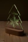 custom made kerstboom led trofee op houten basis