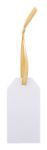 custom made papieren gift tag met gouden lint