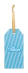 custom made zaadpapier gift tag met gouden lint