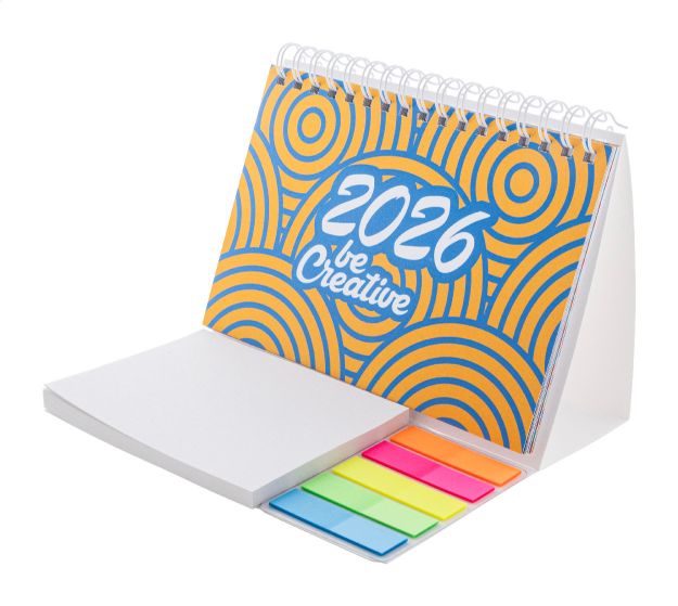 custom made bureaukalender met briefjes en markers
