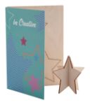 custom made kerstkaart met houten puzzel