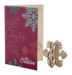 custom made kerstkaart met houten puzzel