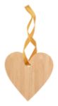 kerstboomornament in bamboetriplex met gouden lint