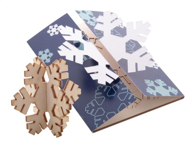 custom made kerstkaart met houten kraftpuzzel