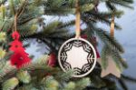 houten kerstboomversiering los geleverd linten
