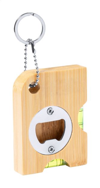 multifunctionele sleutelhanger bamboe met ring