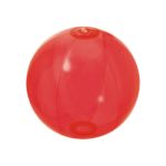 transparante strandbal (diameter 28 cm) 6 panelen - rood