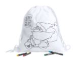 rugzak met trektouw kinderen met krijtjes 80 g/m2