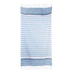 driekleurig gestreept pareo strandlaken 210 g/m2 - blauw