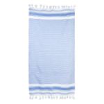 tweekleurig gestreept strandlaken 210 g/m2 - blauw