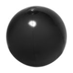 recycled pvc strandbal diameter 40 cm glanzend - zwart