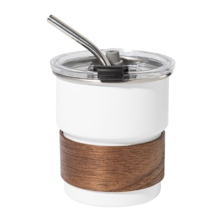 rss reisbeker met handgreep van notenhout 260 ml