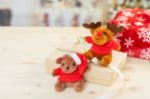 pluche kerst rendier sleutelhanger t-shirt opdruk