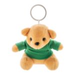 pluche teddybeer sleutelhanger t-shirt opdruk - groen