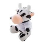 pluche koe sleutelhanger met opdruk op t-shirt