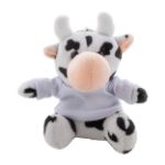 pluche koe sleutelhanger met opdruk op t-shirt