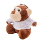 pluche aap sleutelhanger met opdruk op t-shirt