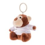 pluche aap sleutelhanger met opdruk op t-shirt