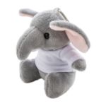 pluche olifant sleutelhanger met opdruk op t-shirt