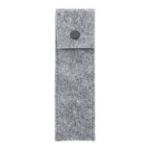 rpet pen case 2 pennen met knoopsluiting - grijs