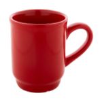 stapelbare keramische mok 220 ml glanzend - rood